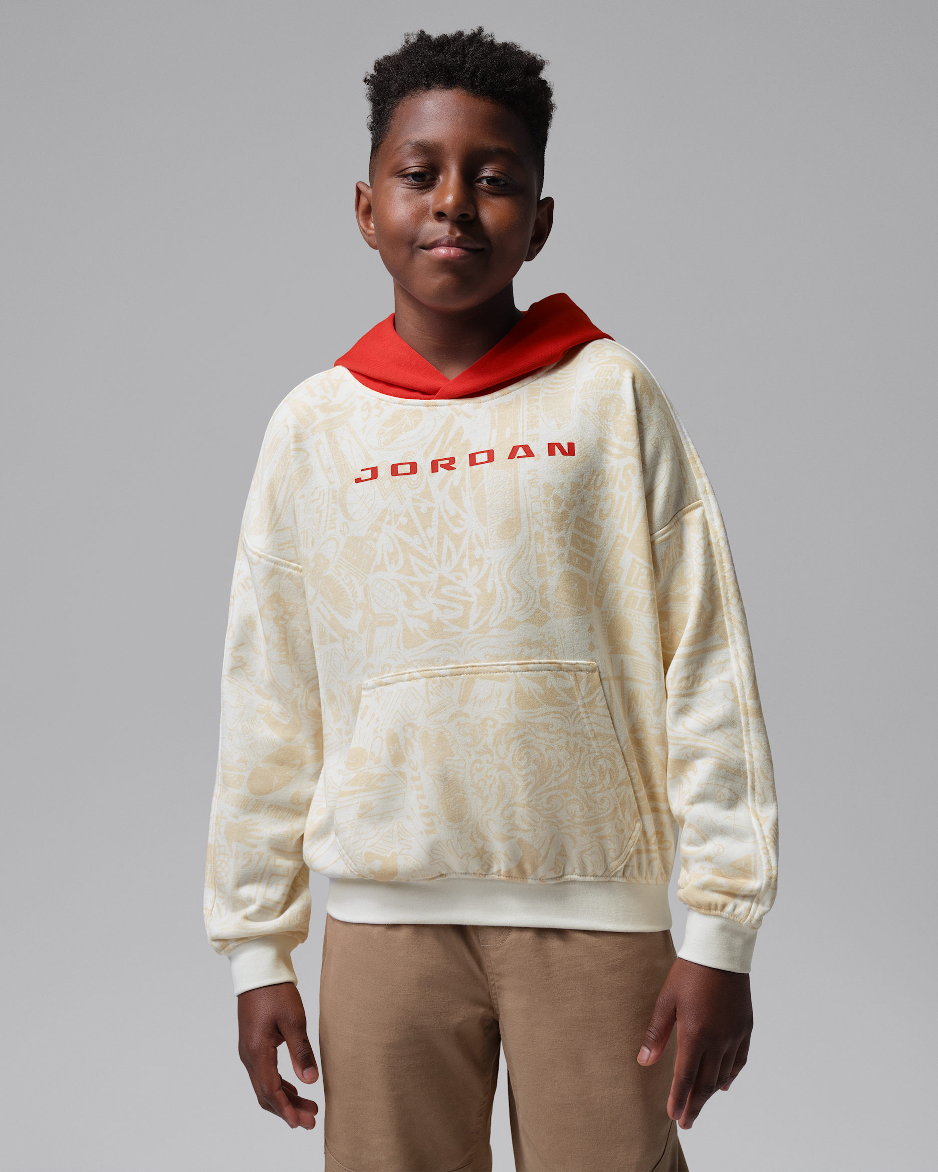 Jordan Big Kids' Brooklyn Printed Pullover Hoodie. Nike.com